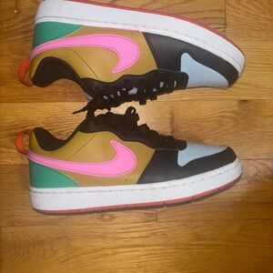 Nike Multicolor Sneakers with Pink Swoosh